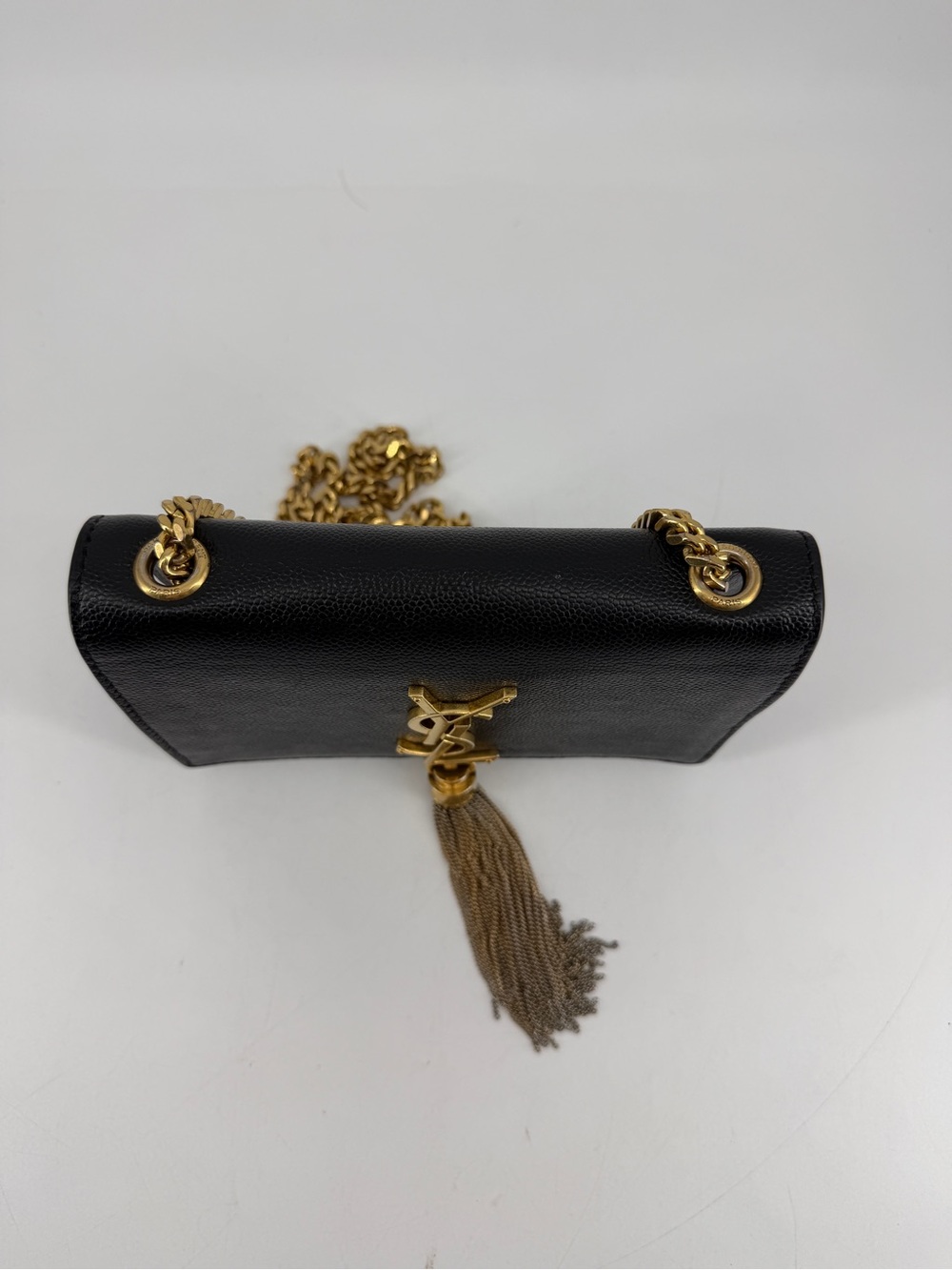 Saint Laurent Kate Monogramme Black with Gold Tassel Bag - Picture 4 of 14